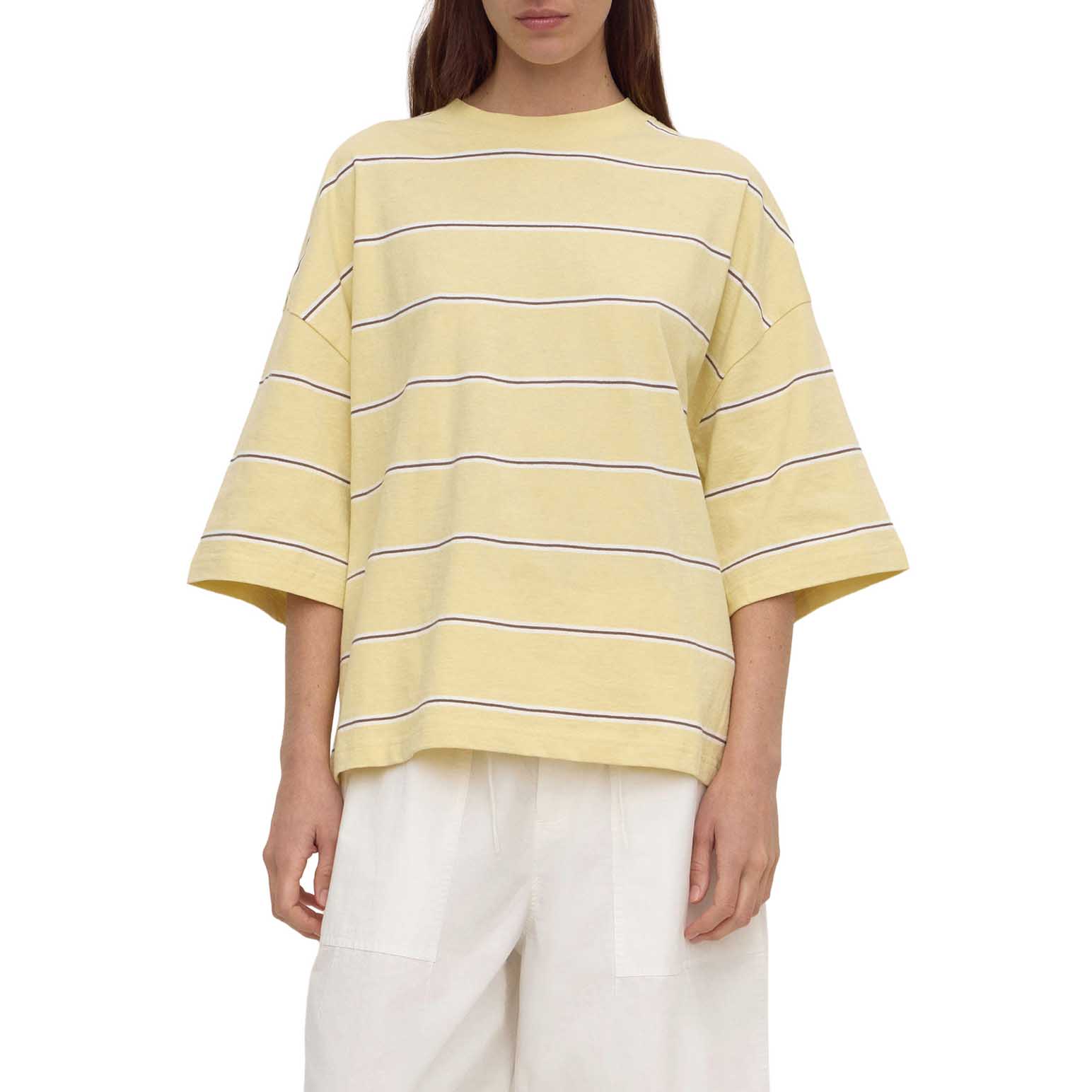 Assembly Label Nora Cotton Stripe Oversized Tee Rind Stripe